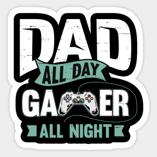 gamer dad gift for father Sticker